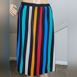 Silk Colorful Striped Evan-Picone Skirt Size 16